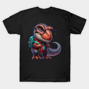 Cute Tyarannosaurus Go To School T-Shirt